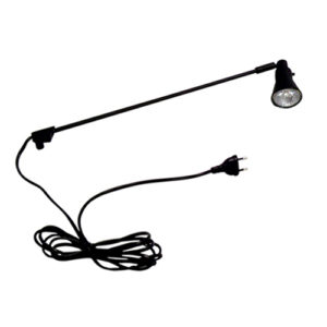 Lampe LED noire avec long câble électrique