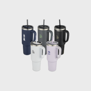 Mug isotherme double paroi RCS avec paille