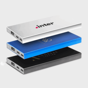 Powerbank Tecco 5000 mAh en aluminium recyclé GRS