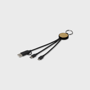 Câble de charge 6-en-1 plastique recyclé bambou Tecta