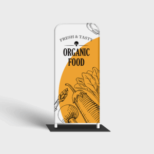 Affiche colorée d'aliments biologiques frais
