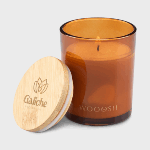 Bougie parfumée avec couvercle en bois Galiche